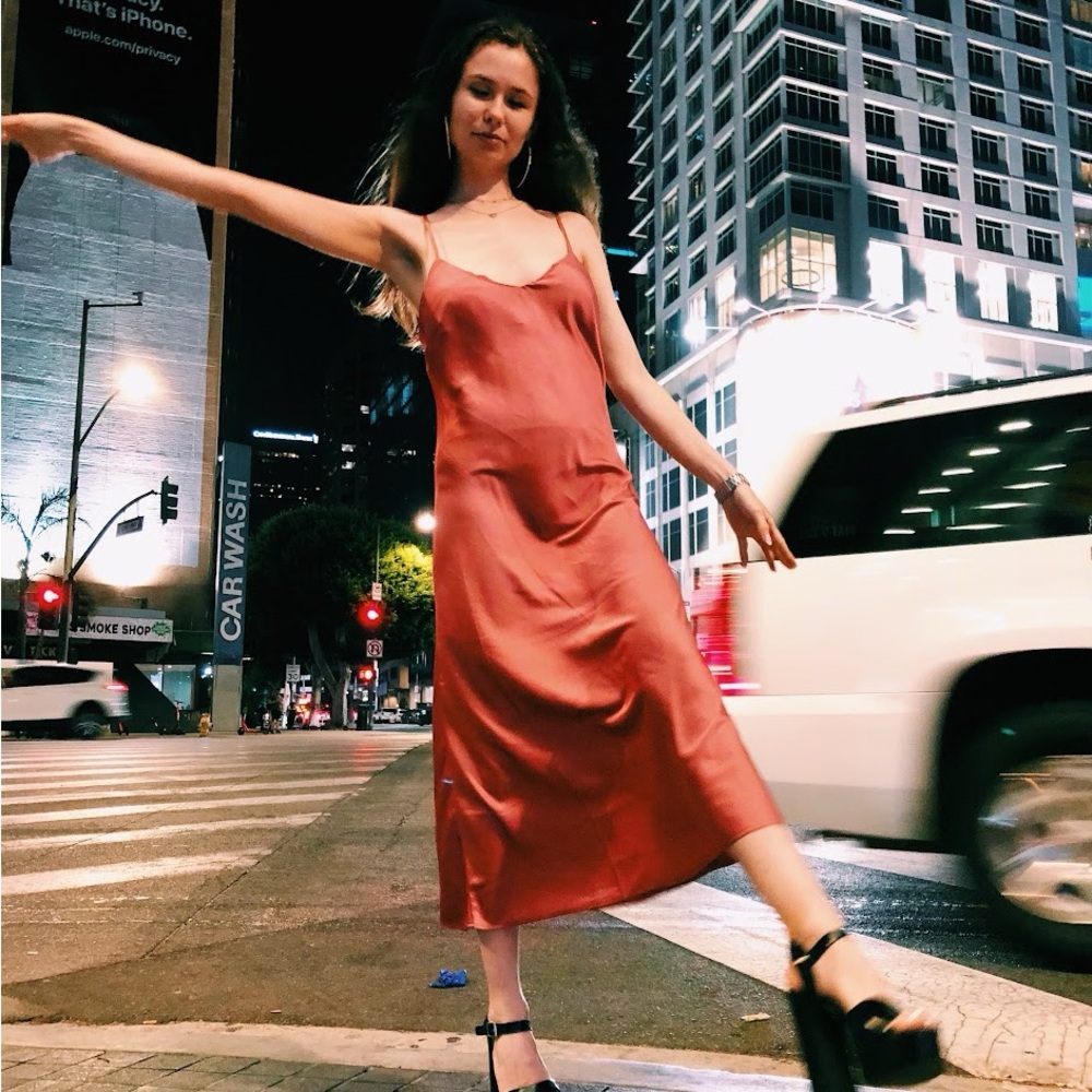 Pink Slip Dress